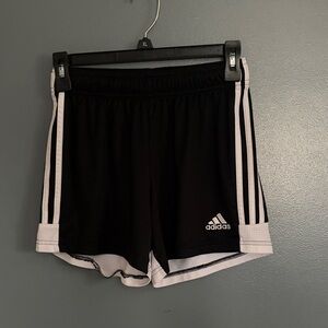 adidas Girls XS Black and white striped shorts